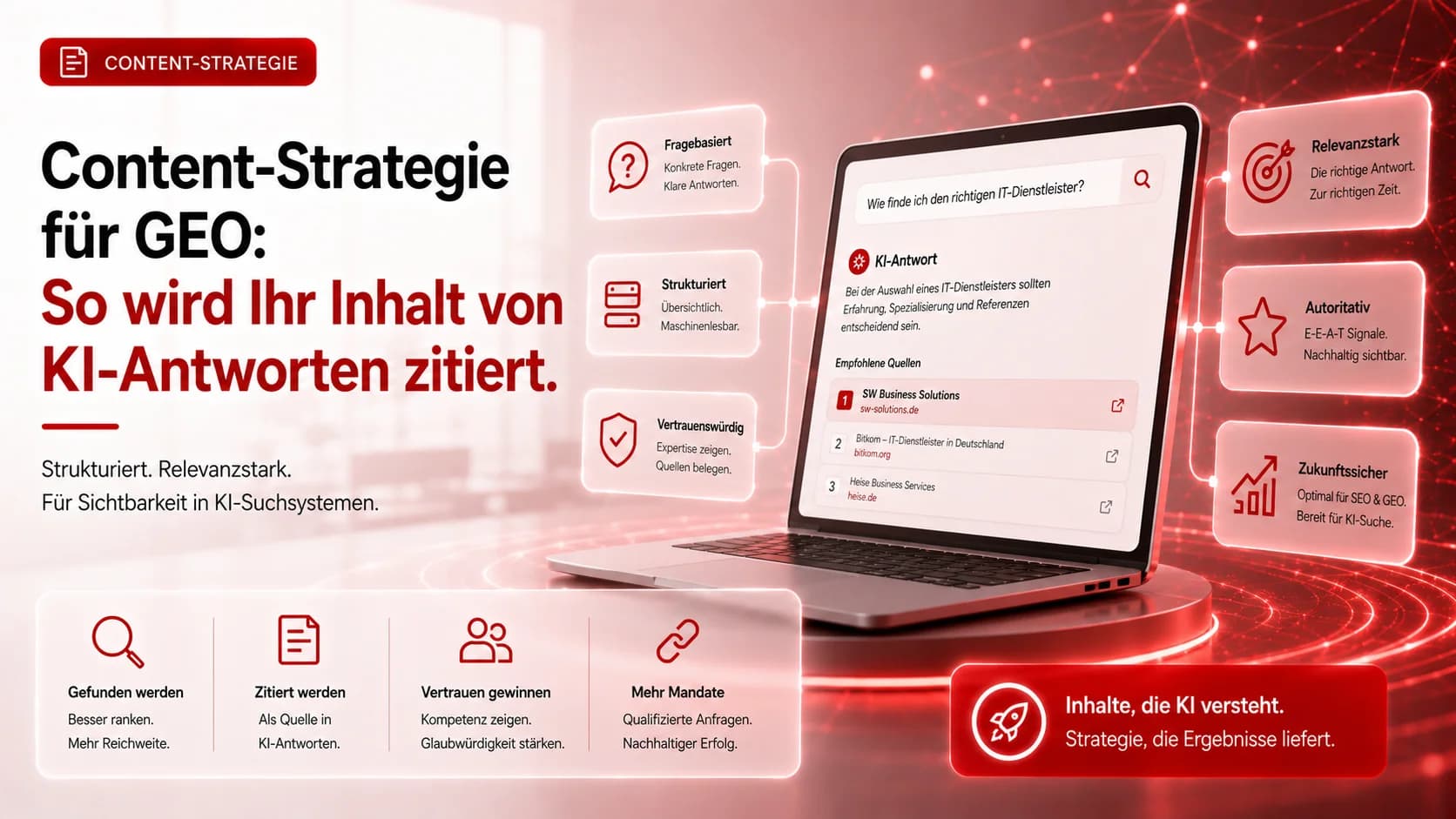 Content-Strategie für GEO: So wird Ihr Inhalt von KI-Suchen zitiert