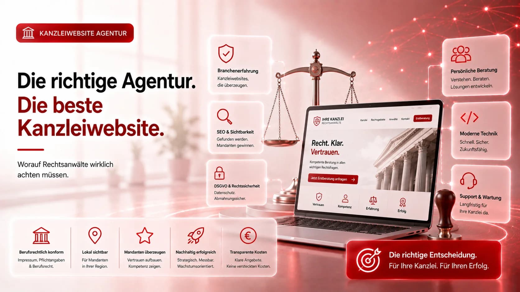 Kanzleiwebsite Agentur beauftragen: Worauf Rechtsanwälte wirklich achten müssen
