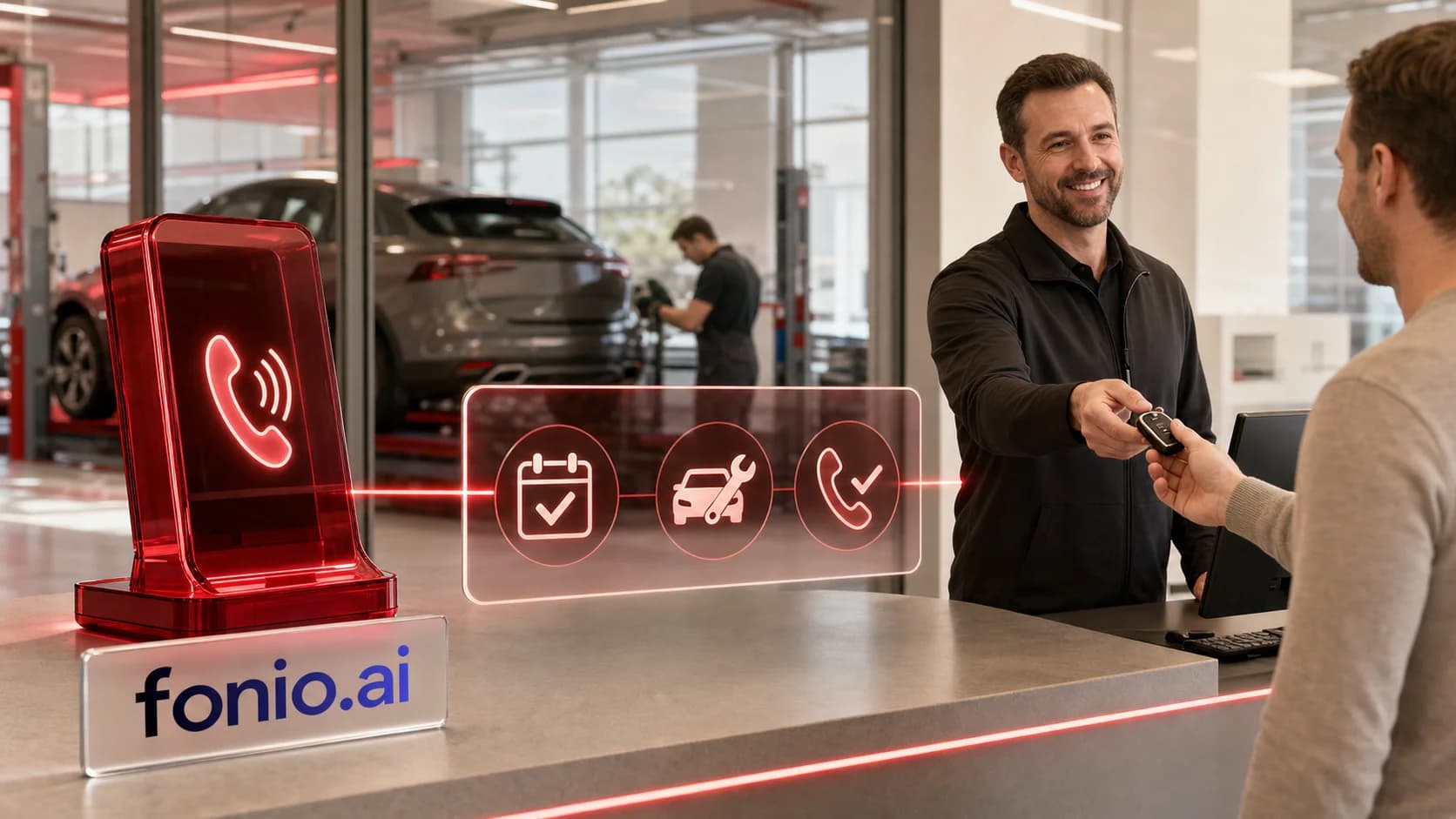 Fonio für Autohäuser und Werkstätten: Telefon-KI für Termine und Service