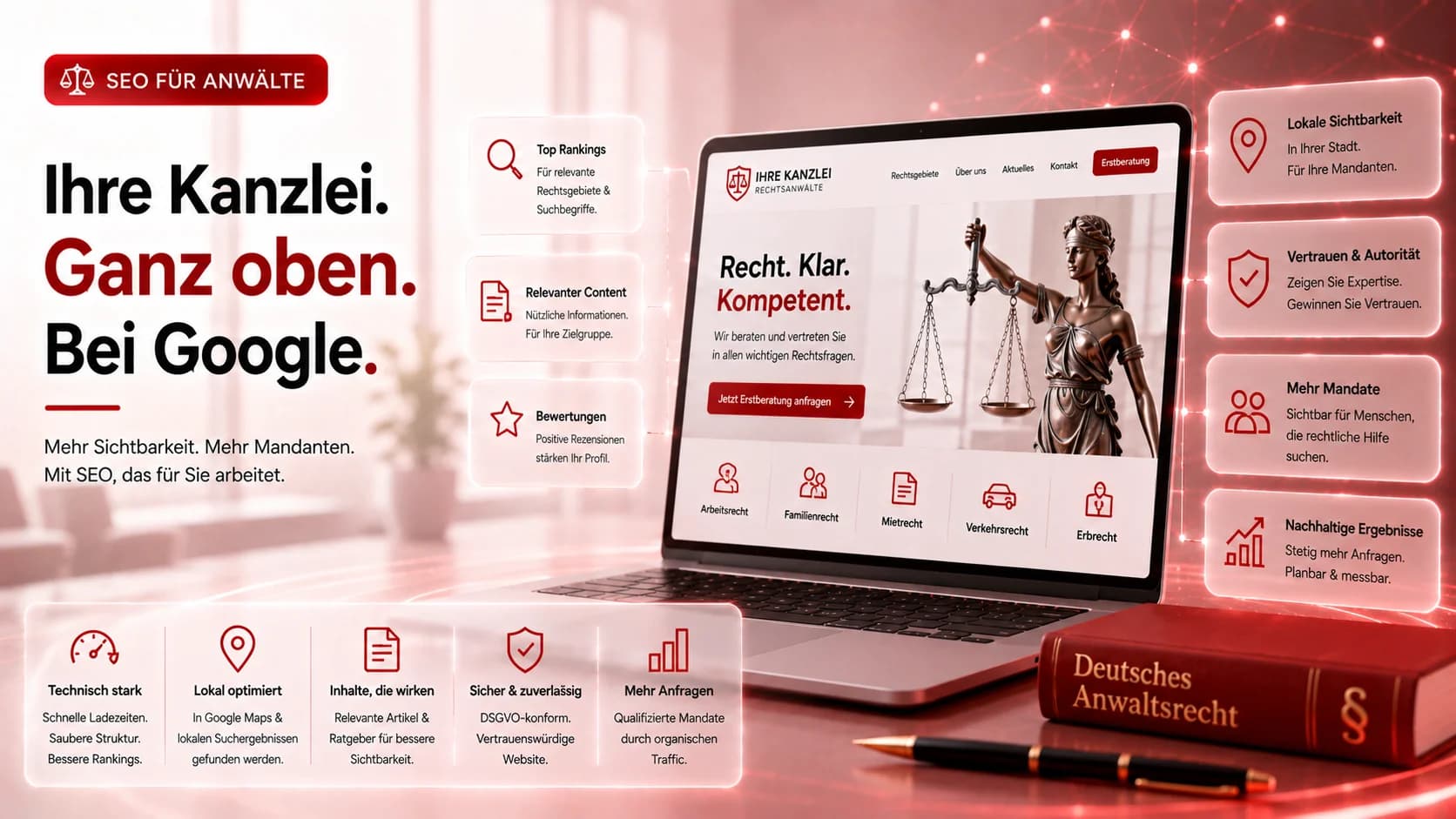 SEO für Anwälte: So rankt Ihre Kanzlei bei Google ganz oben