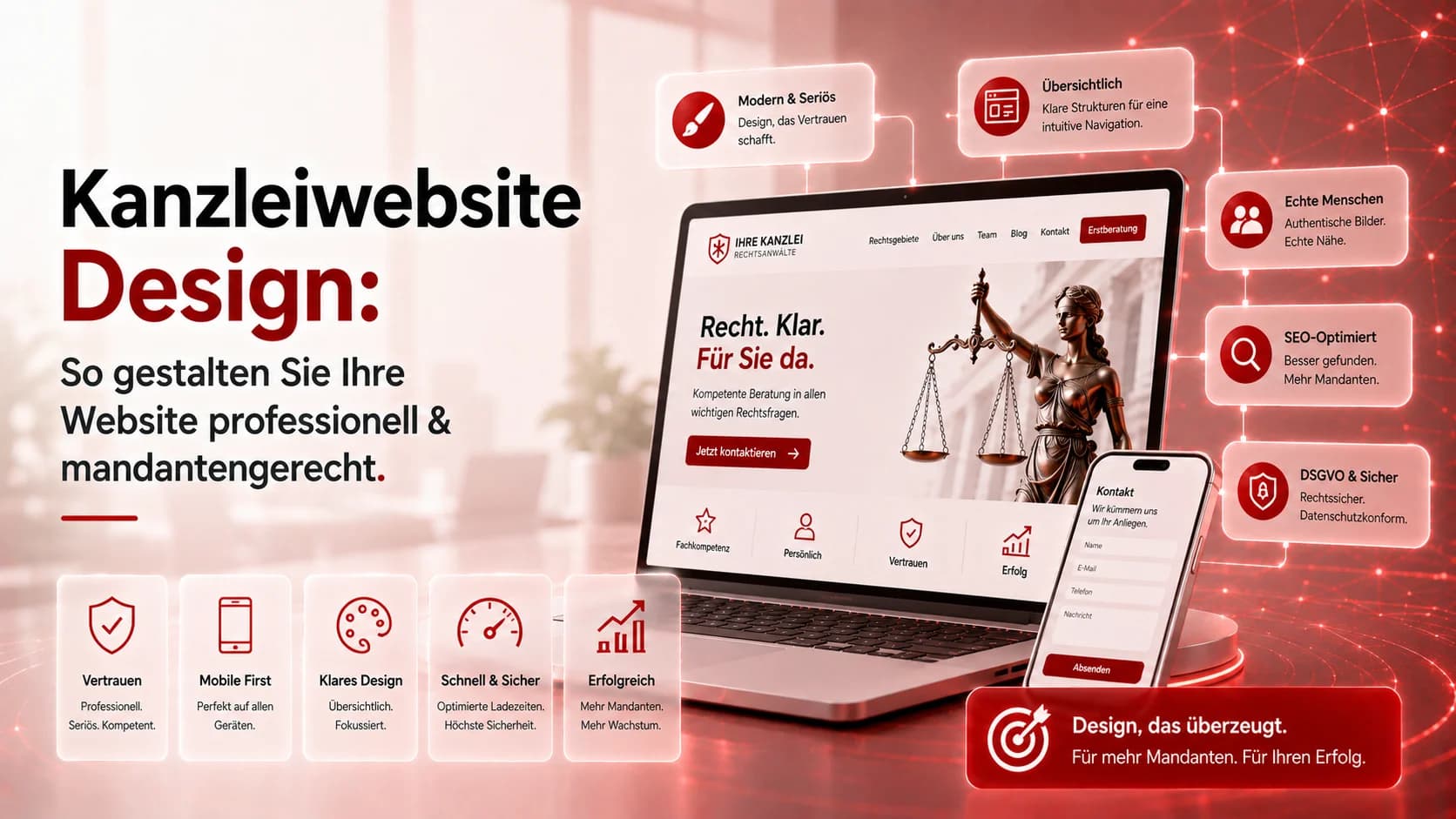 Kanzleiwebsite Design: So gestalten Sie Ihre Anwaltswebsite professionell & mandantengerecht