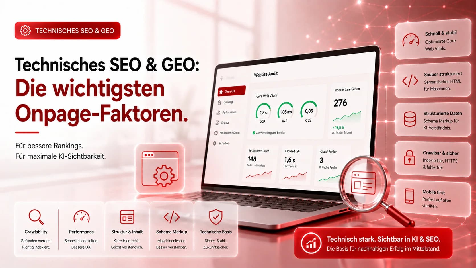 Technisches SEO & GEO: Die wichtigsten Onpage-Faktoren für KMU 2026