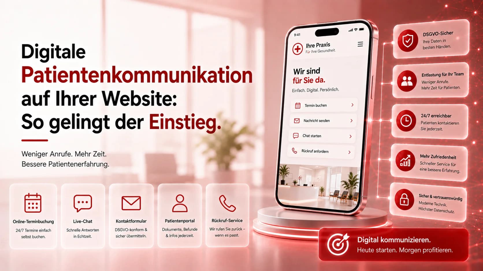 Digitale Patientenkommunikation auf Ihrer Website: So gelingt der Einstieg