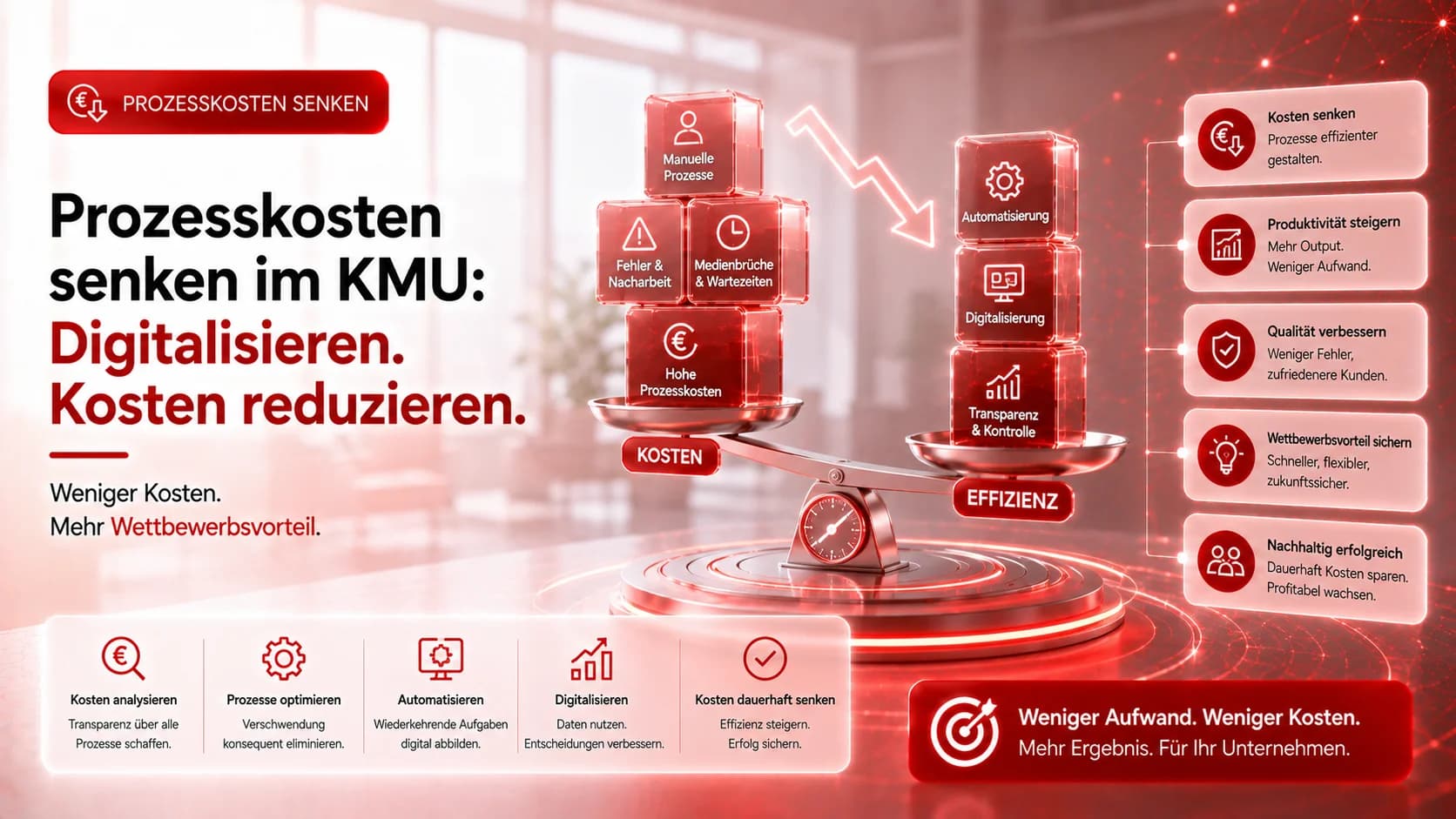 Prozesskosten senken im KMU: Wie Mittelständler mit Digitalisierung Kosten dauerhaft reduzieren