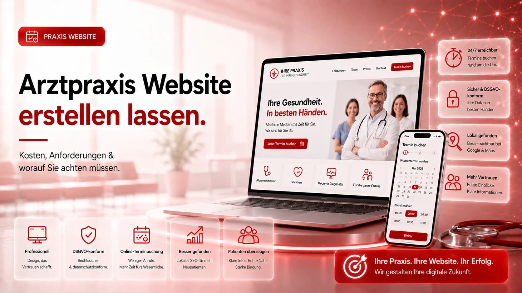Arztpraxis Website erstellen lassen: Kosten, Anforderungen & worauf Sie wirklich achten müssen