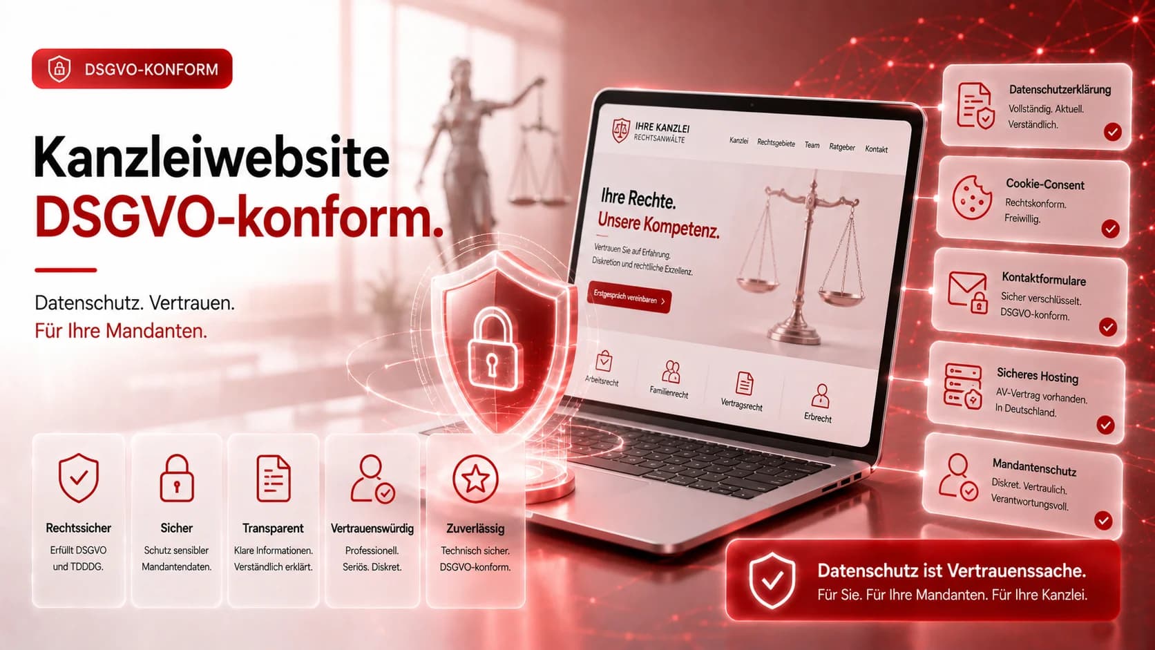Kanzleiwebsite DSGVO-konform: Was Rechtsanwälte wirklich beachten müssen