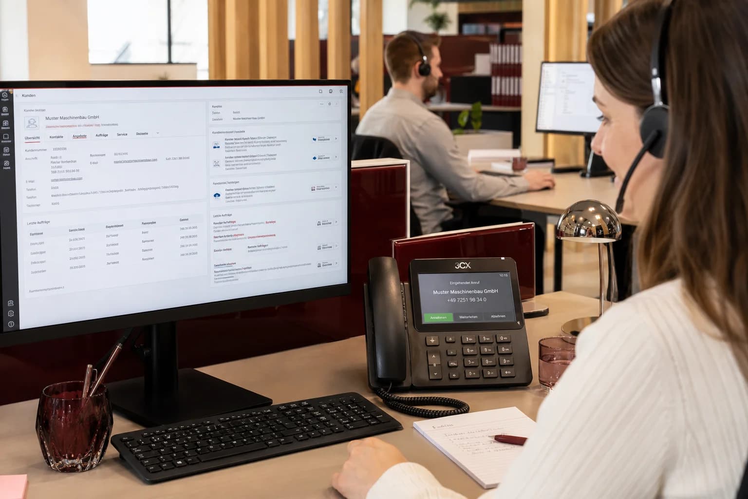 3CX-Anrufer erkennen: Bei eingehenden Anrufen automatisch den richtigen Kunden anzeigen