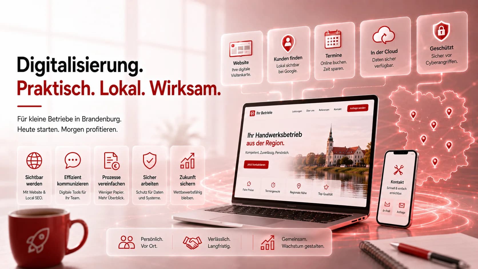 Digitalisierung für kleine Unternehmen in Brandenburg: Wo anfangen?