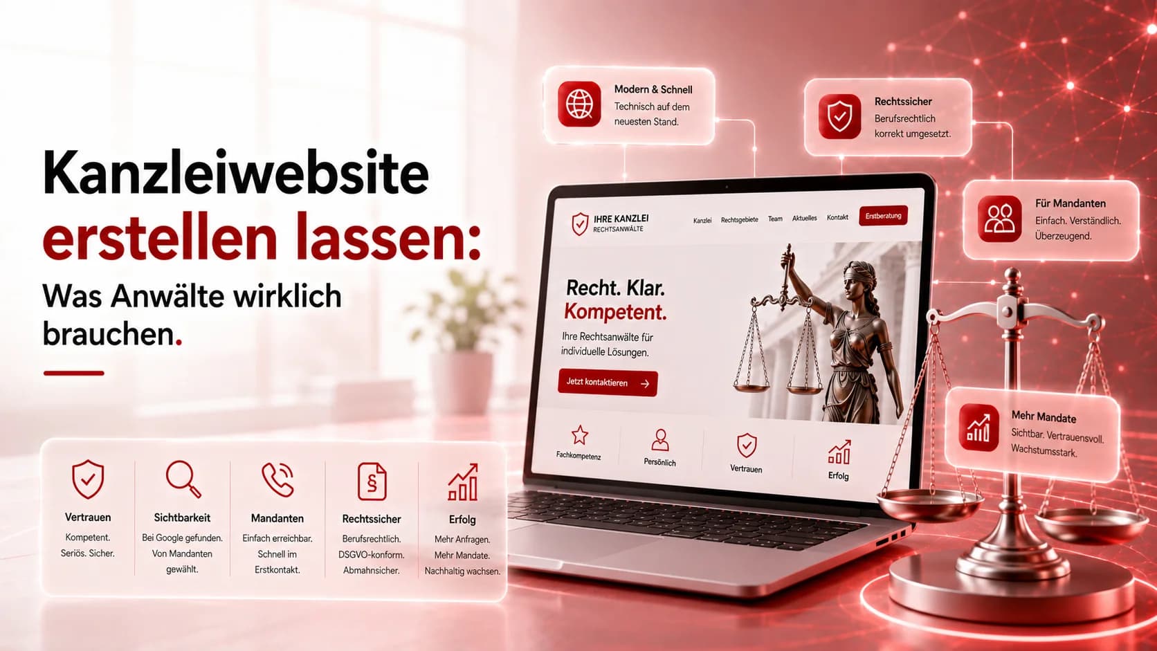 Kanzleiwebsite erstellen lassen: Was Anwälte wirklich brauchen