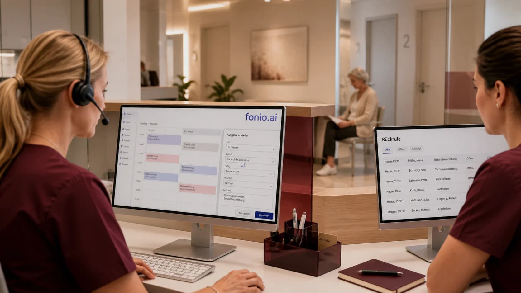 Fonio mit Praxissoftware verbinden: Termine, Rückrufe und Aufgaben kontrolliert übertragen