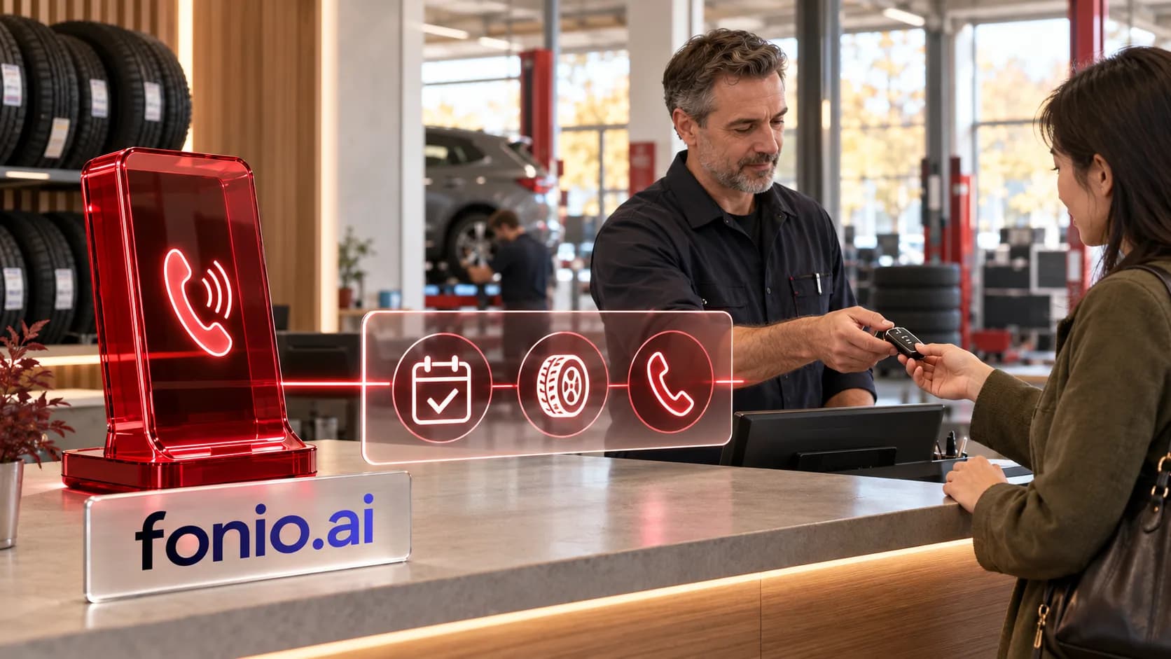 Fonio für Reifenservice und Reifeneinlagerung: Telefon-KI für die Wechselsaison