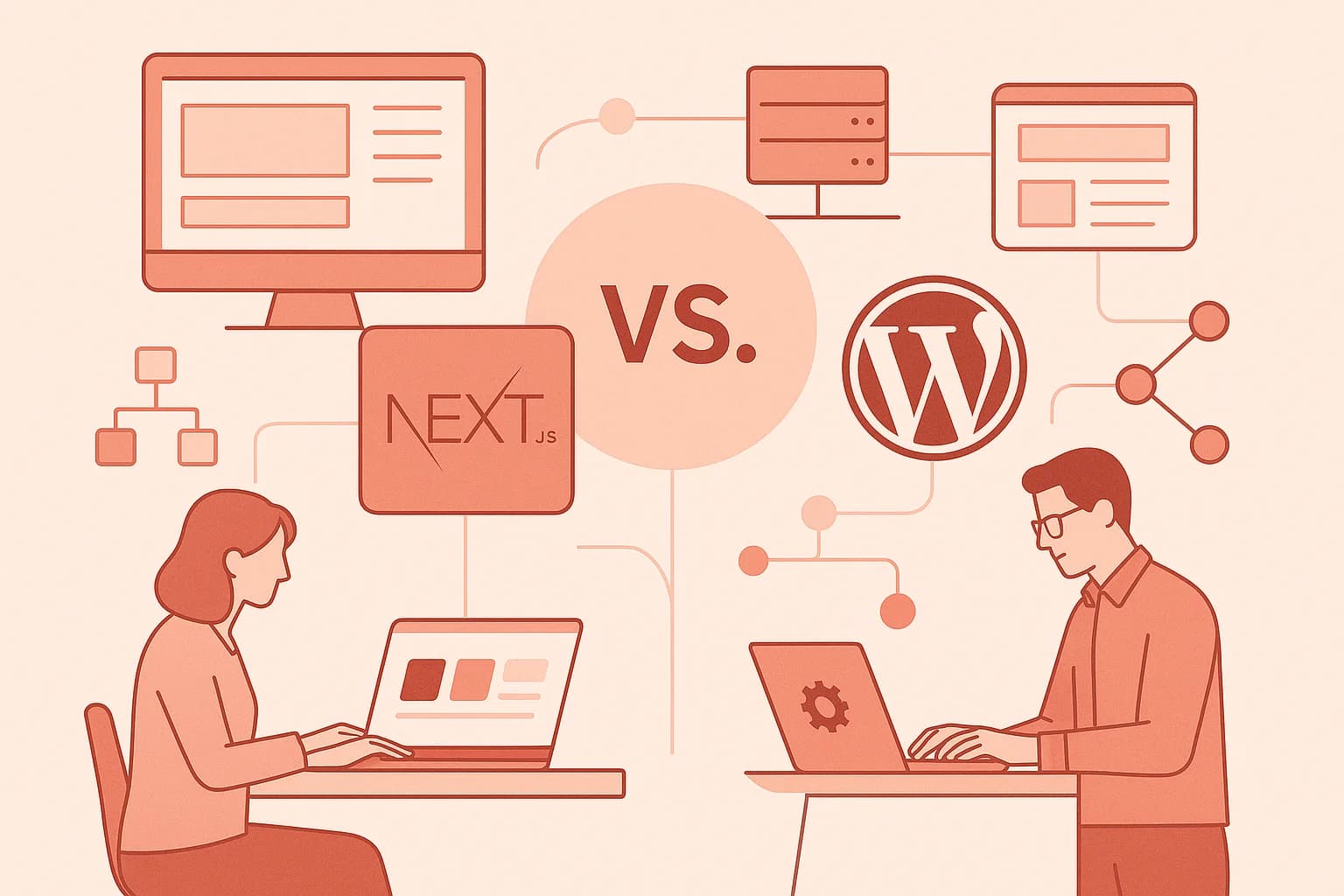 Next.js vs. WordPress: Was ist besser für Ihre Unternehmenswebsite?